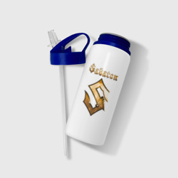 Бутылка для воды с трубочкой Sabaton big logo - фото 2