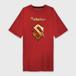 Платье-футболка хлопок Sabaton big logo