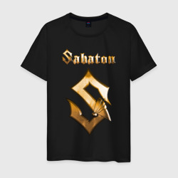 Sabaton big logo – Мужская футболка хлопок с принтом купить со скидкой в -20%