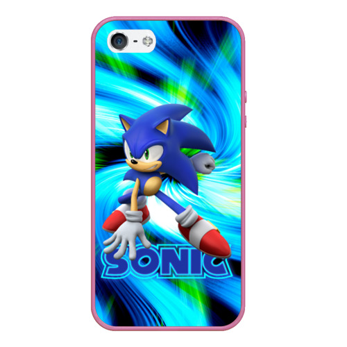 Чехол для iPhone 5/5S матовый Sonic, цвет малиновый