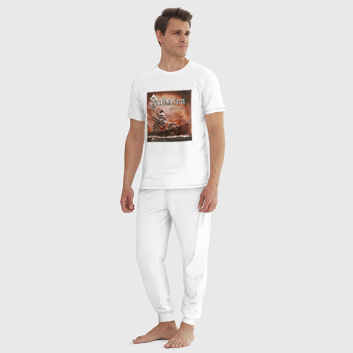 Мужская пижама хлопок Sabaton обложка Сабатон, цвет белый - фото 5