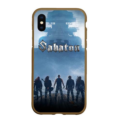 Чехол для iPhone XS Max матовый Sabaton, цвет коричневый