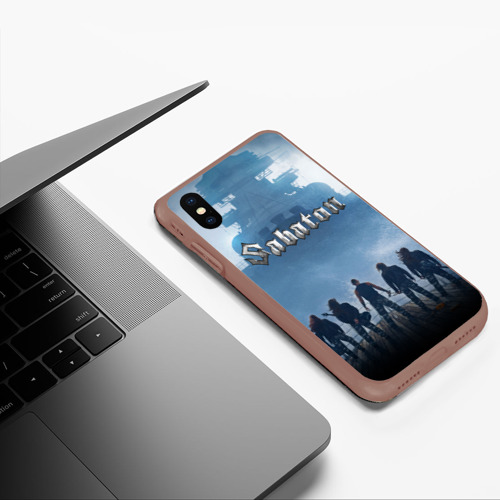 Чехол для iPhone XS Max матовый Sabaton, цвет коричневый - фото 5