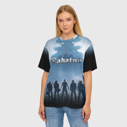 Женская футболка oversize 3D Sabaton - фото 2