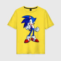 Женская футболка хлопок Oversize Sonic