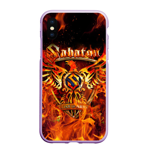 Чехол для iPhone XS Max матовый Sabaton Сабатон, цвет сиреневый