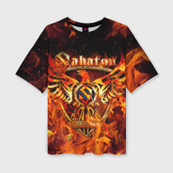 Женская футболка oversize 3D Sabaton Сабатон