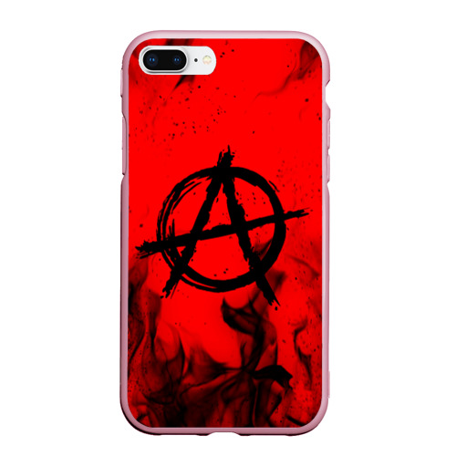 Чехол для iPhone 7Plus/8 Plus матовый Анархия anarchy, цвет розовый