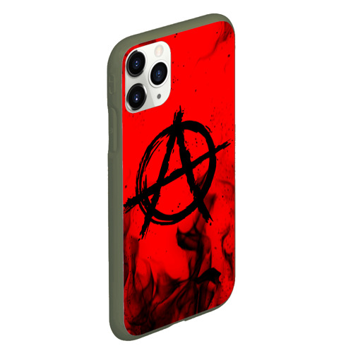 Чехол для iPhone 11 Pro матовый Анархия anarchy, цвет темно-зеленый - фото 3