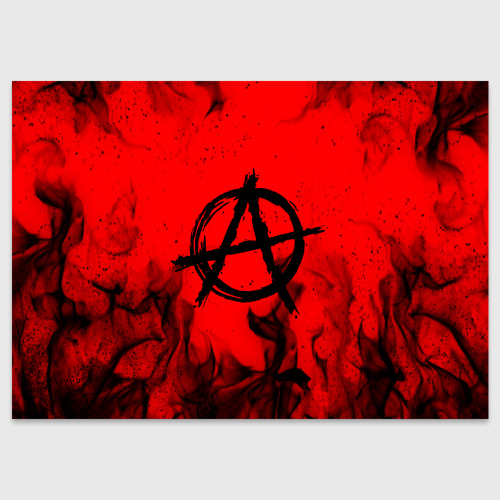 Поздравительная открытка Анархия anarchy, цвет белый