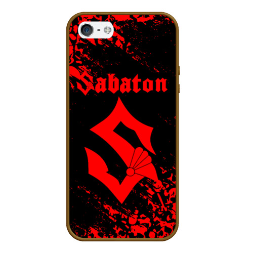 Чехол для iPhone 5/5S матовый Sabaton, цвет коричневый