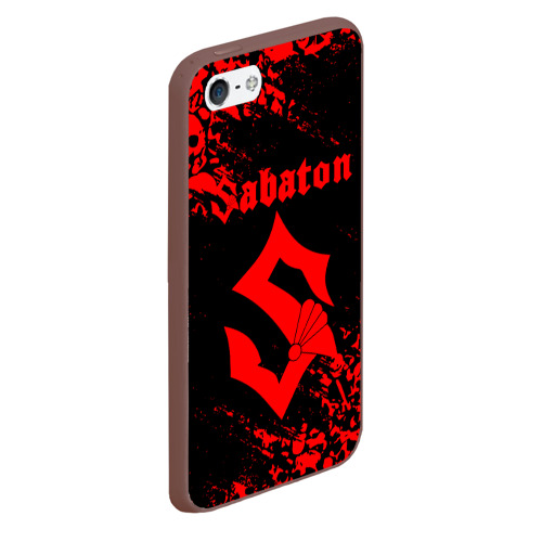 Чехол для iPhone 5/5S матовый Sabaton, цвет коричневый - фото 3