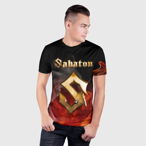 Мужская футболка 3D Slim Sabaton, цвет 3D печать - фото 3