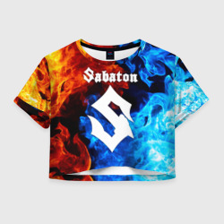 Женская футболка Crop-top 3D Sabaton Сабатон