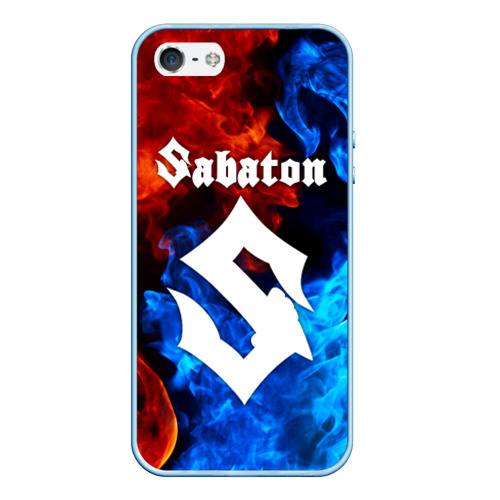 Чехол для iPhone 5/5S матовый Sabaton Сабатон, цвет голубой