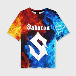 Женская футболка oversize 3D Sabaton Сабатон