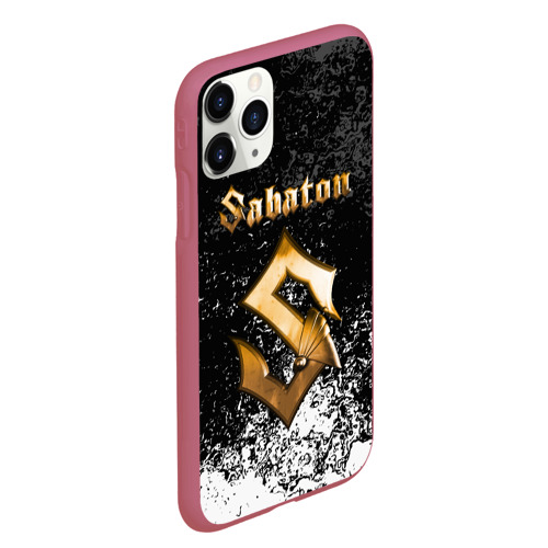 Чехол для iPhone 11 Pro Max матовый Sabaton, цвет малиновый - фото 3