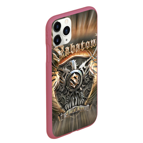 Чехол для iPhone 11 Pro Max матовый Sabaton, цвет малиновый - фото 3