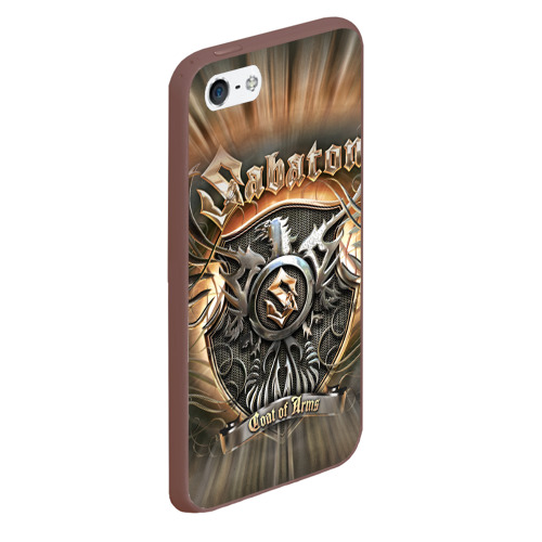 Чехол для iPhone 5/5S матовый Sabaton, цвет коричневый - фото 3