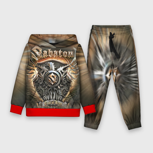 Детский костюм с толстовкой 3D Sabaton, цвет красный