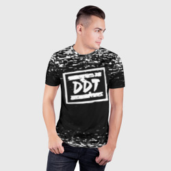 Мужская футболка 3D Slim ДДТ лого DDT logo - фото 2
