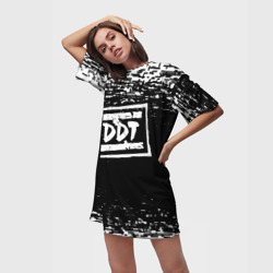 Платье-футболка 3D ДДТ лого DDT logo - фото 2
