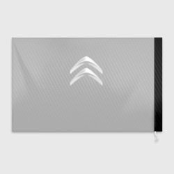 Флаг 3D Логотип Ситроен на карбоне - фото 2