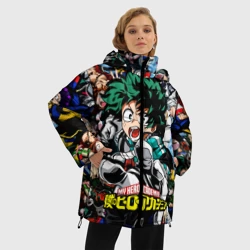 Женская зимняя куртка Oversize Моя геройская академия - фото 2