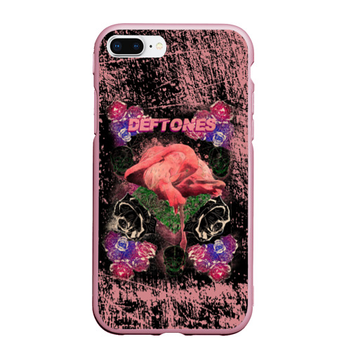 Чехол для iPhone 7Plus/8 Plus матовый Deftones, цвет розовый