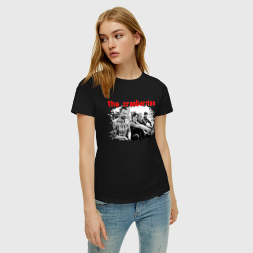 Женская футболка хлопок The Cranberries, цвет черный - фото 3