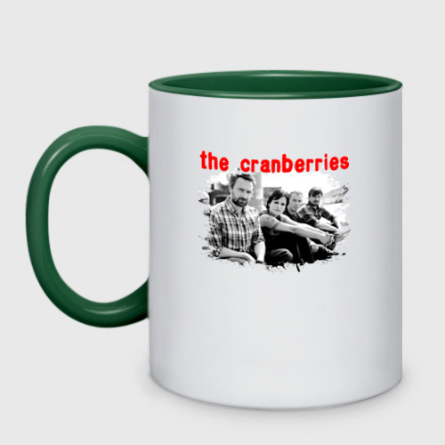 Кружка двухцветная The Cranberries, цвет белый + зеленый