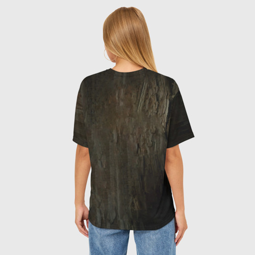 Женская футболка oversize 3D Роб, цвет 3D печать - фото 4