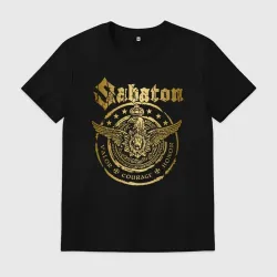 Мужская футболка хлопок Sabaton logo Сабатон лого