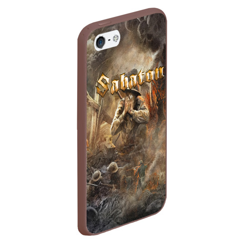 Чехол для iPhone 5/5S матовый Sabaton Сабатон, цвет коричневый - фото 3
