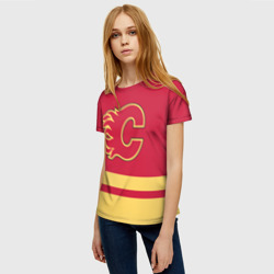 Женская футболка 3D Калгари Флэймз - фото 2