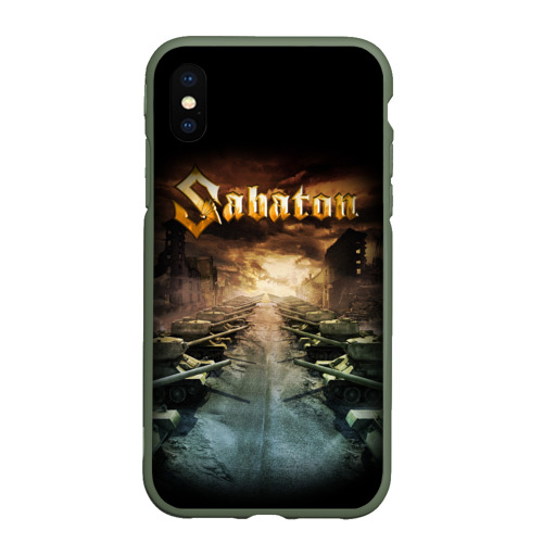 Чехол для iPhone XS Max матовый Sabaton, цвет темно-зеленый