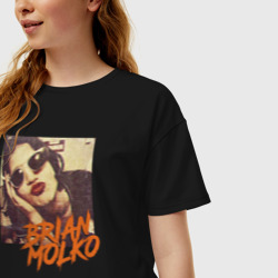 Женская футболка хлопок Oversize Brian Molko - фото 2