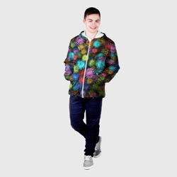 Мужская куртка 3D Разноцветные вирусы - фото 2
