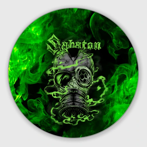 Круглый коврик для мышки Sabaton Сабатон