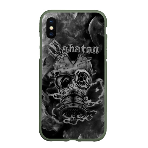 Чехол для iPhone XS Max матовый Sabaton, цвет темно-зеленый