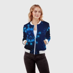 Женский бомбер 3D Коронавирус - фото 2