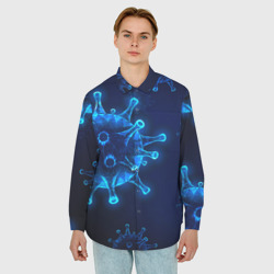 Мужская рубашка oversize 3D Коронавирус - фото 2