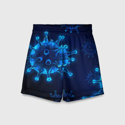 Детские спортивные шорты 3D Коронавирус