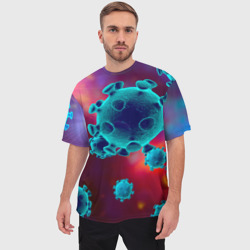 Мужская футболка oversize 3D Коронавирус - фото 2