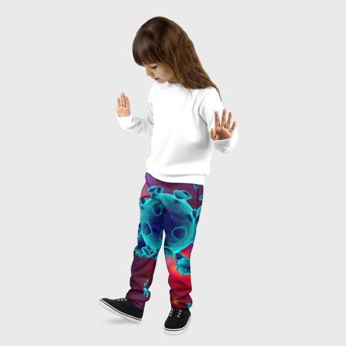 Детские брюки 3D Коронавирус, цвет 3D печать - фото 3
