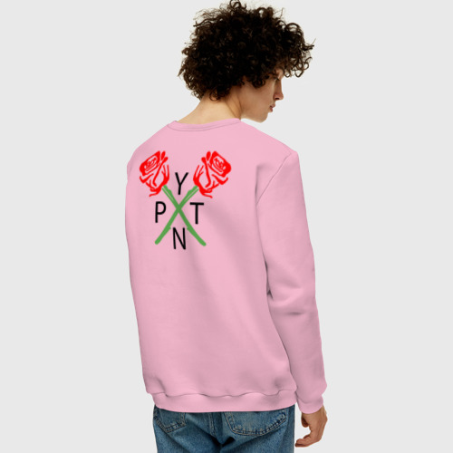 Мужской свитшот хлопок PAYTON MOORMEIER (НА СПИНЕ), цвет светло-розовый - фото 4