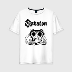 Женская футболка хлопок Oversize Sabaton Сабатон