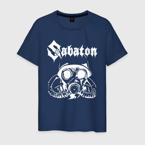 Мужская футболка из хлопка с принтом Sabaton Сабатон, вид спереди №1