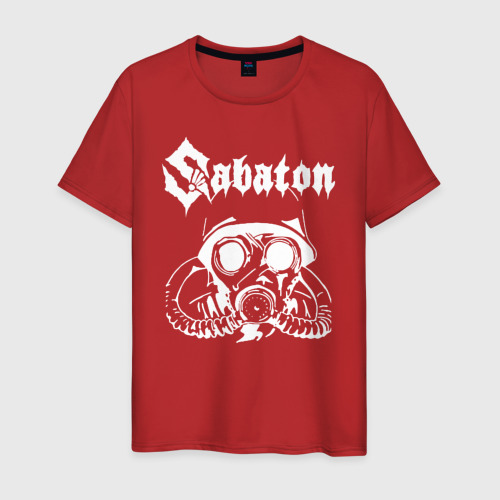 Мужская футболка хлопок Sabaton Сабатон, цвет красный