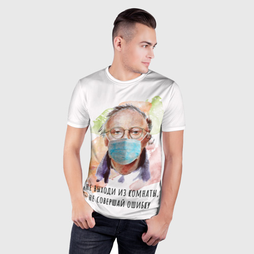 Мужская футболка 3D Slim Бродский, цвет 3D печать - фото 3